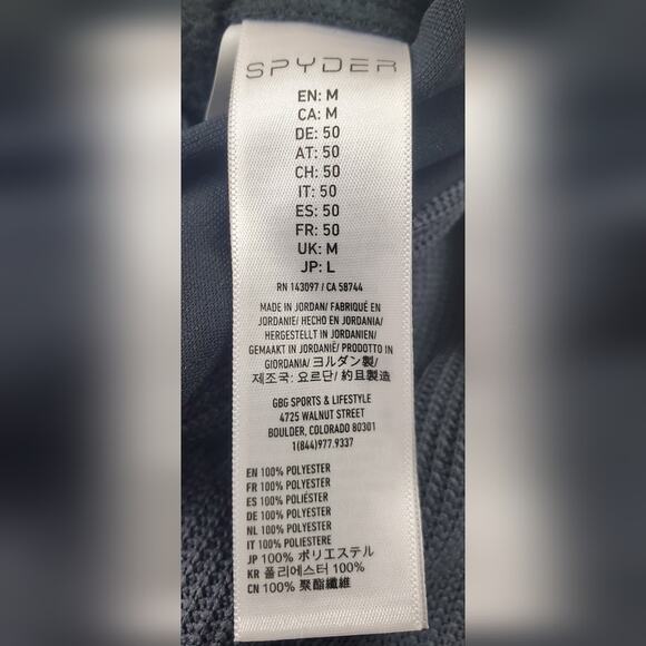 Spyder Bandit 1/2 Zip Fleece Jacket, EBONY Size Medium - Picture 6 of 10